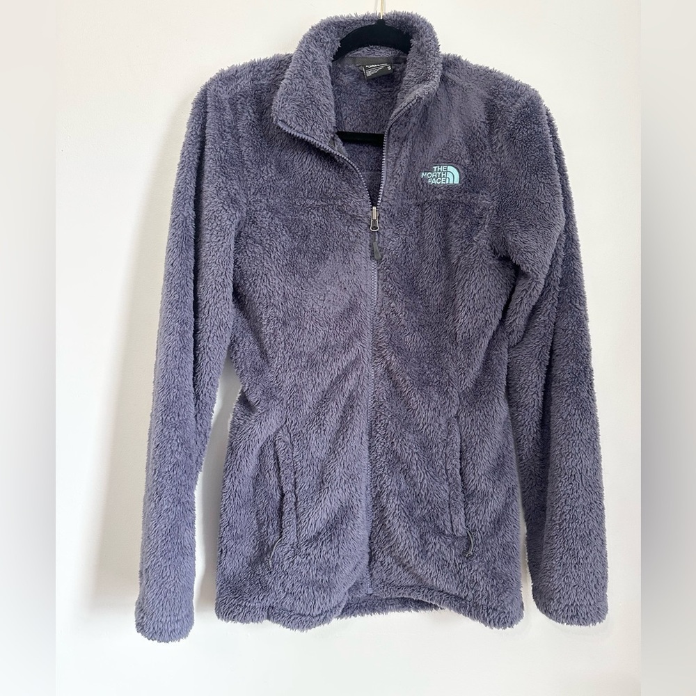The north face fleece full zip gray XS tall sweater